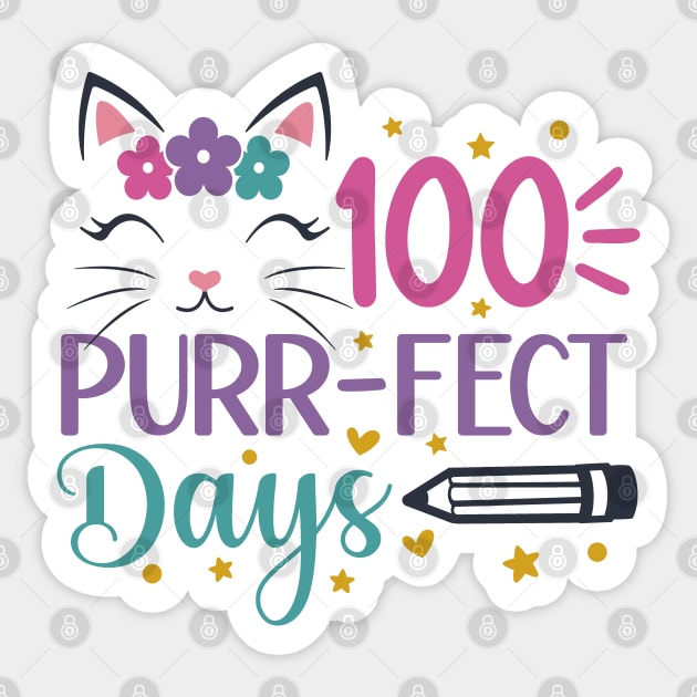 100 Purr-Fect Days of School Sticker by Etopix